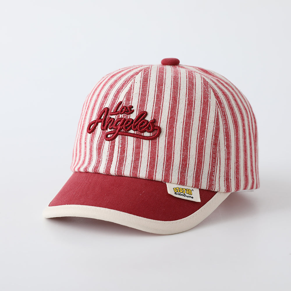 Enfants rayés en trois dimensions Artistique Police Anglais Broderie Ajustable Trendy Pe