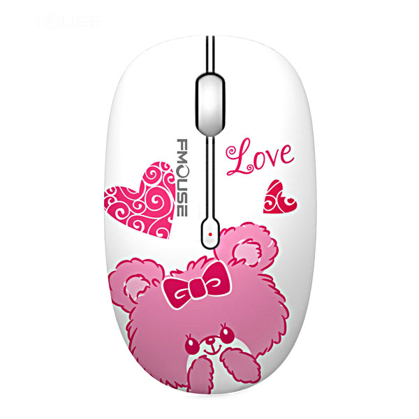 FMOUSE Mouse Mini Souris sans fil 1600DPI Portable Mouse sans fil Ergonomic Wireless Mice Sil