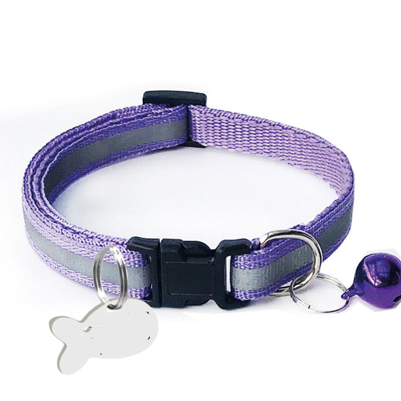 Chat de chien de collier réfléchissant en nylon