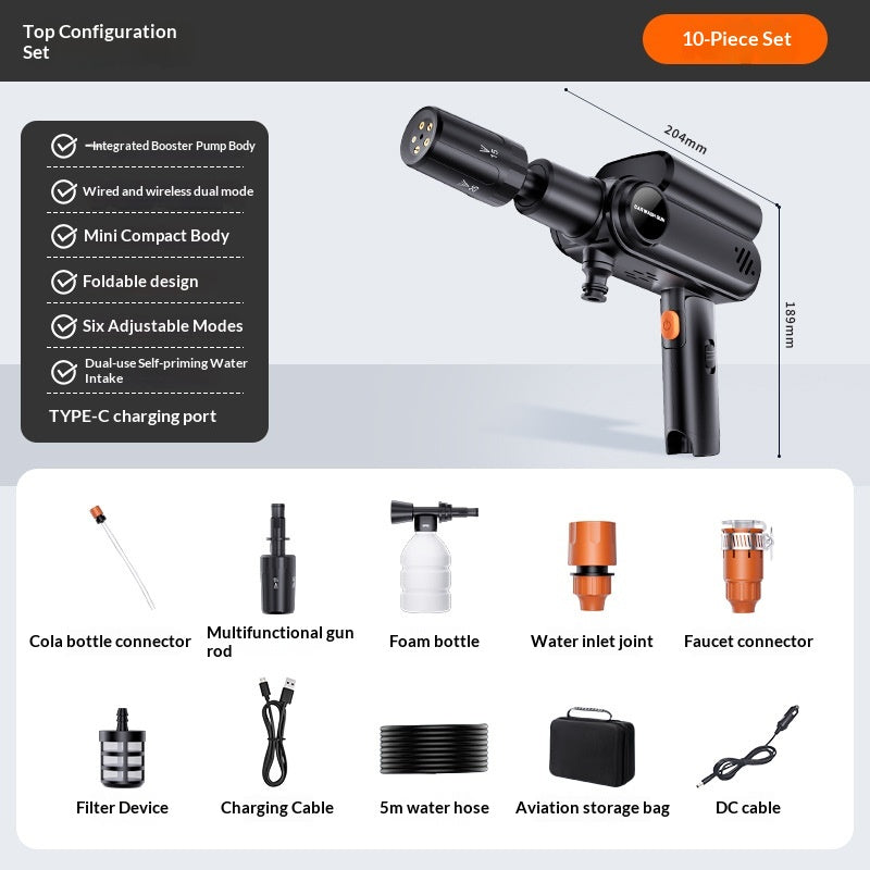 Gun de lavage haute pression sans fil de voiture