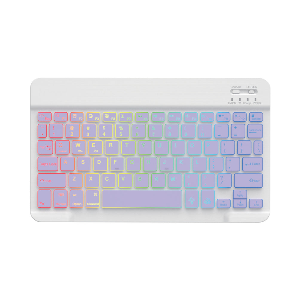 10-inch Backlit Bluetooth Keyboard Tablet Colorful Light