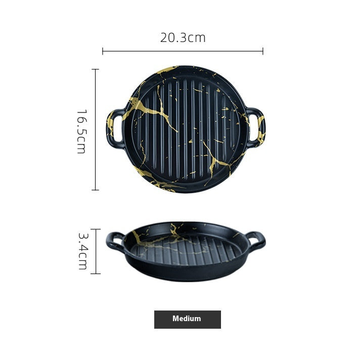 Barbecue créative Melamine Binaural Western Cuisine Assiette