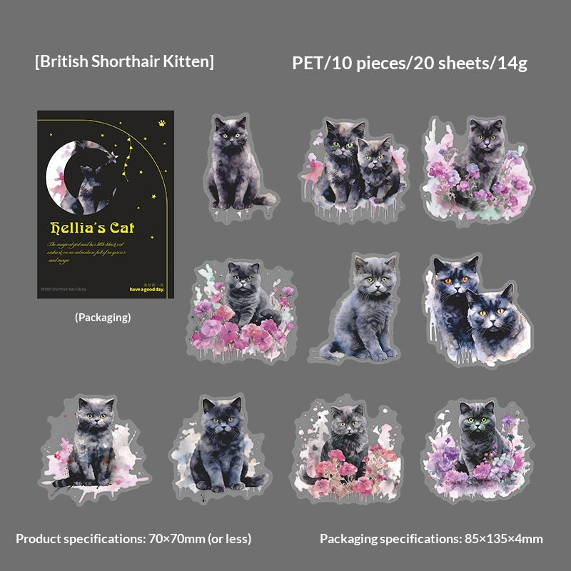 Un beau Sticker Day Pack The Hearias Cat Series