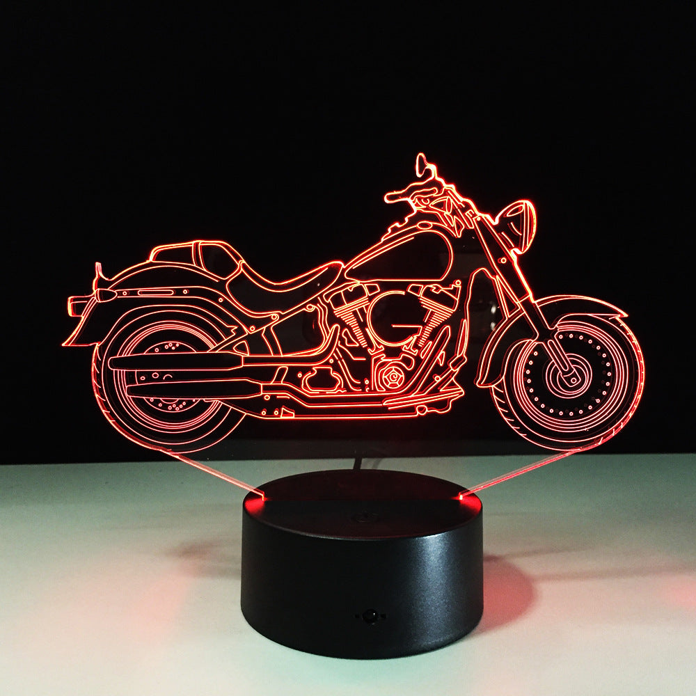 Moto lumière de nuit 3D