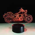 Moto lumière de nuit 3D