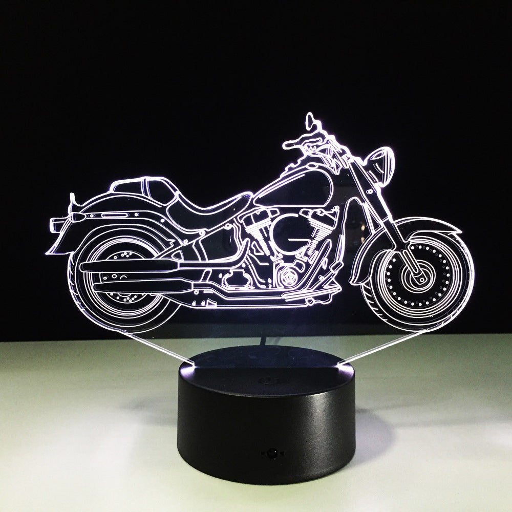 Moto lumière de nuit 3D
