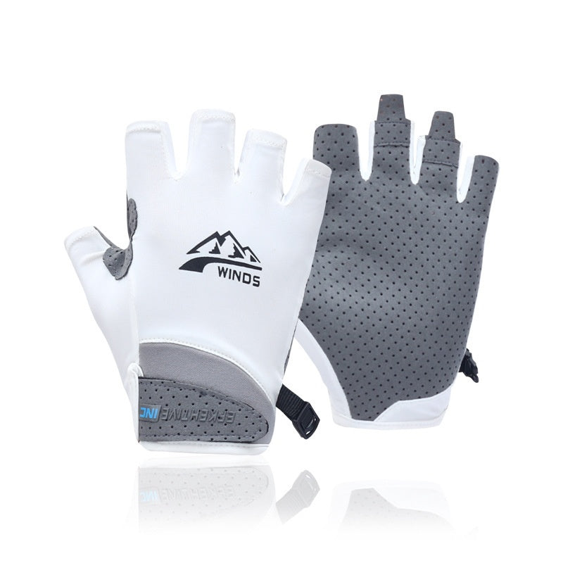 Gants de vélo de fitness à moitié doigt tactile écran respirant écran solaire Gants pour hommes et Wo