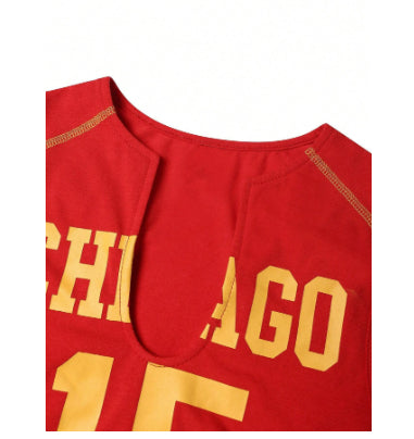 Rouge creux Impression numérique personnalisée Veste sport sans manches