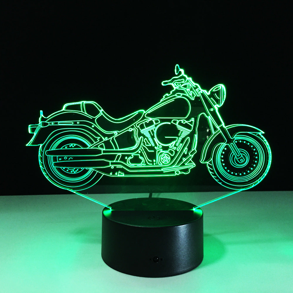 Moto lumière de nuit 3D