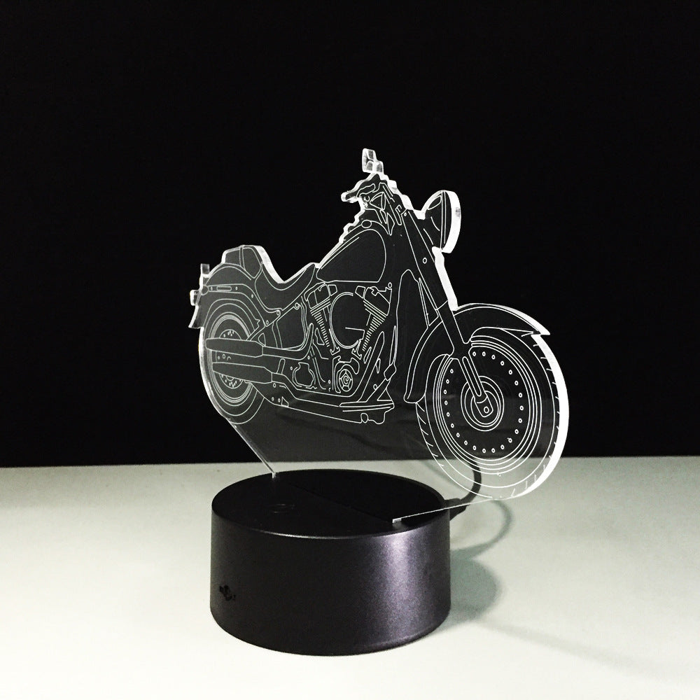 Moto lumière de nuit 3D
