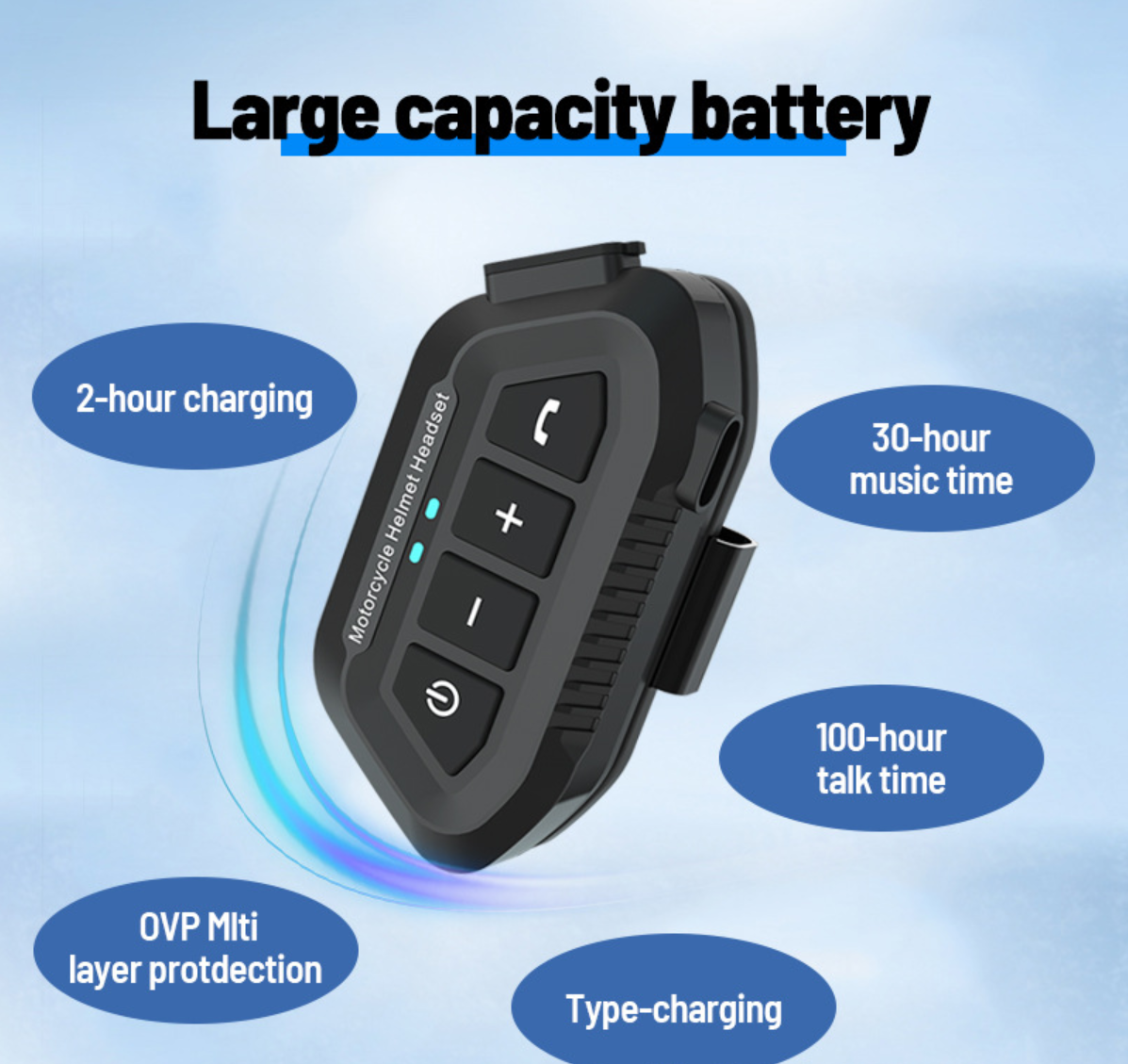 Casque Bluetooth exclusif LX2 de moto
