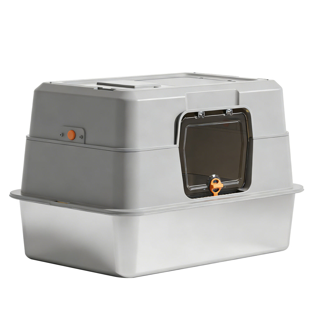 Automatic scooping only - Full stainless steel litter box