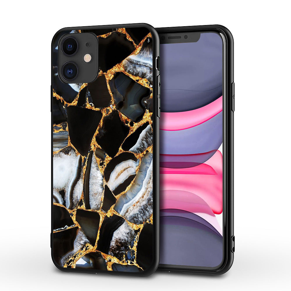 Étui téléphonique mode en marbre peint
