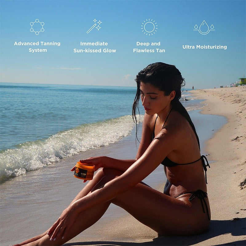 Gel de bronzage du soleil Lotion crème noire