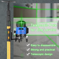 Telescoping pole for laser level kits