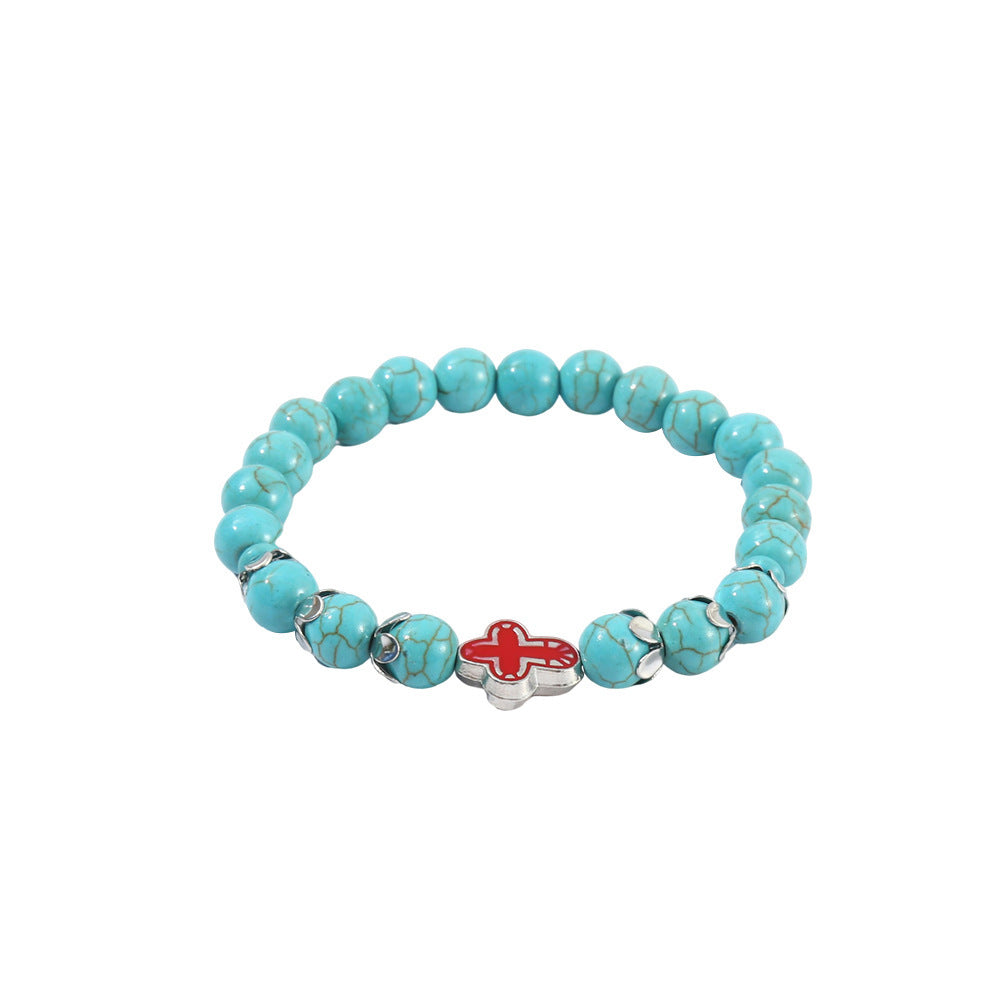 Bracelet Tourquoise Rond de 8mm