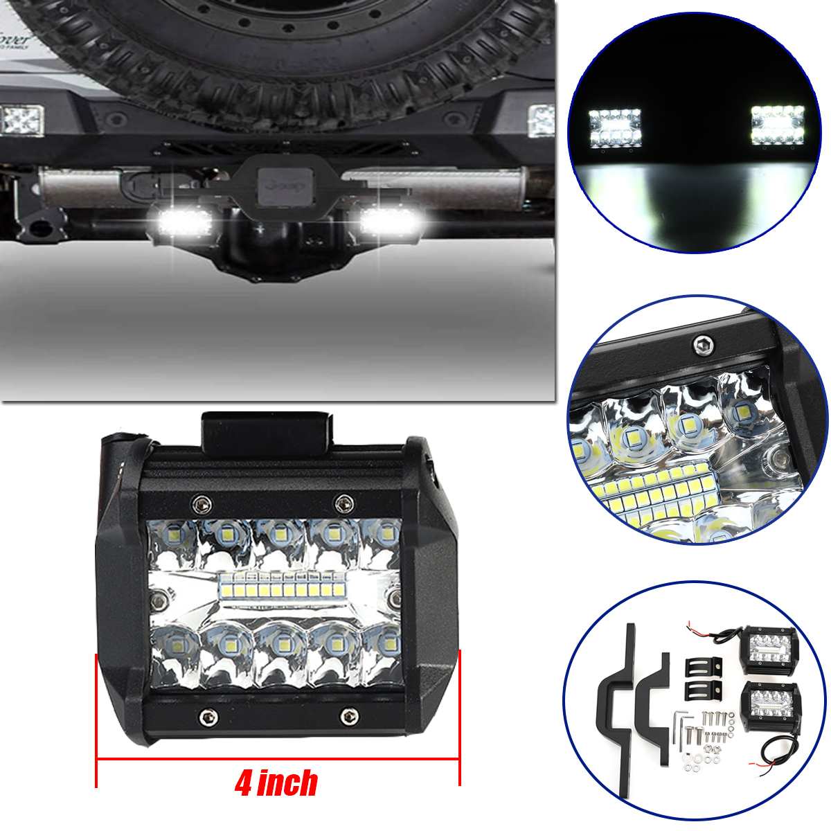 Bande lumineuse LED avec support de montage de remorque