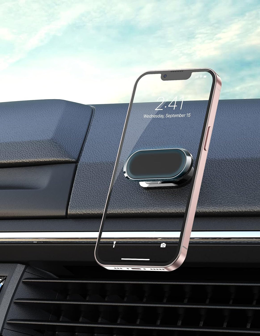 2 Pack Support magnétique puissant de téléphone de voiture Mise à niveau aimant puissant 360 degrés
