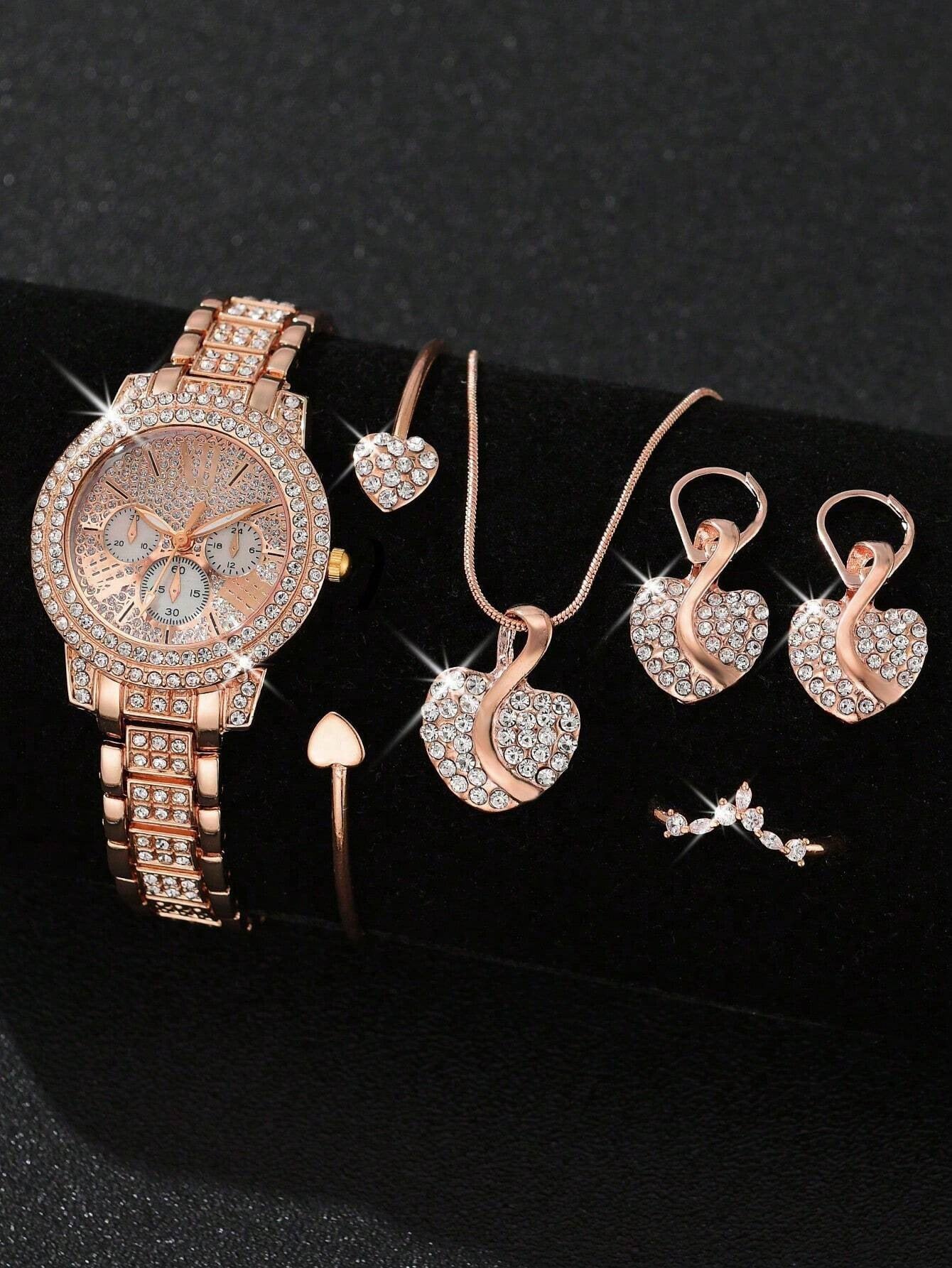 Ensemble de montres haut de gamme à la mode incrustées de diamants