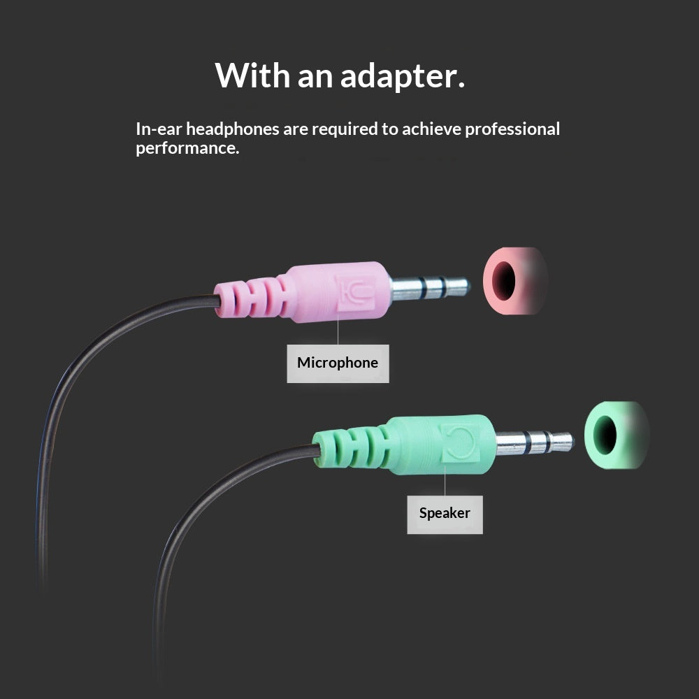 Computer Splitter Cable 1 to 2 Microphone Adapter Cable