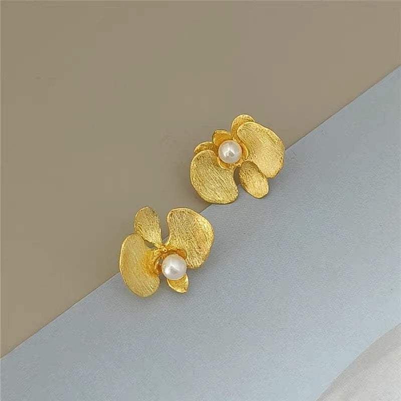 Boucles d'oreilles en alliage de cuivre Cardamom Orchidée papillon