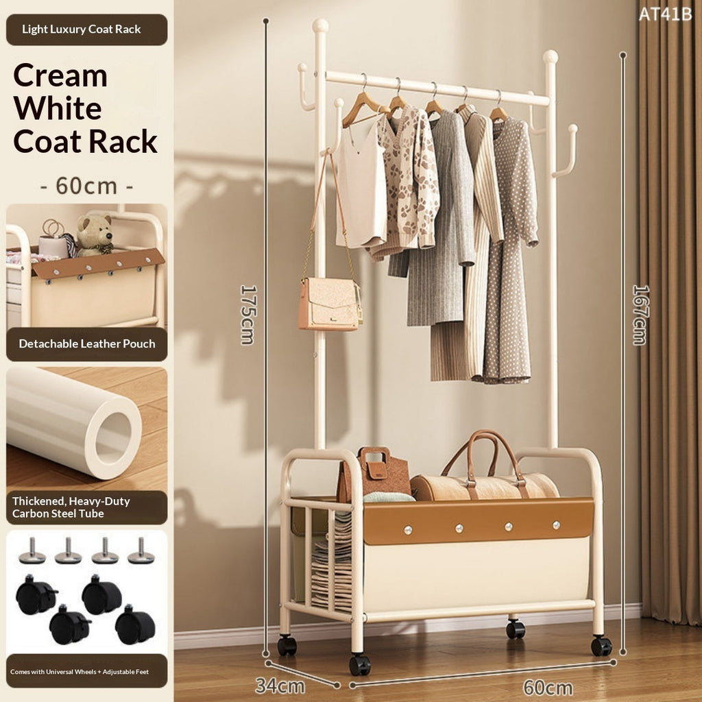 Étage de rack de vêtements Tiroir amovible Armoire Rack Chambre à accrocher Rack Balcon