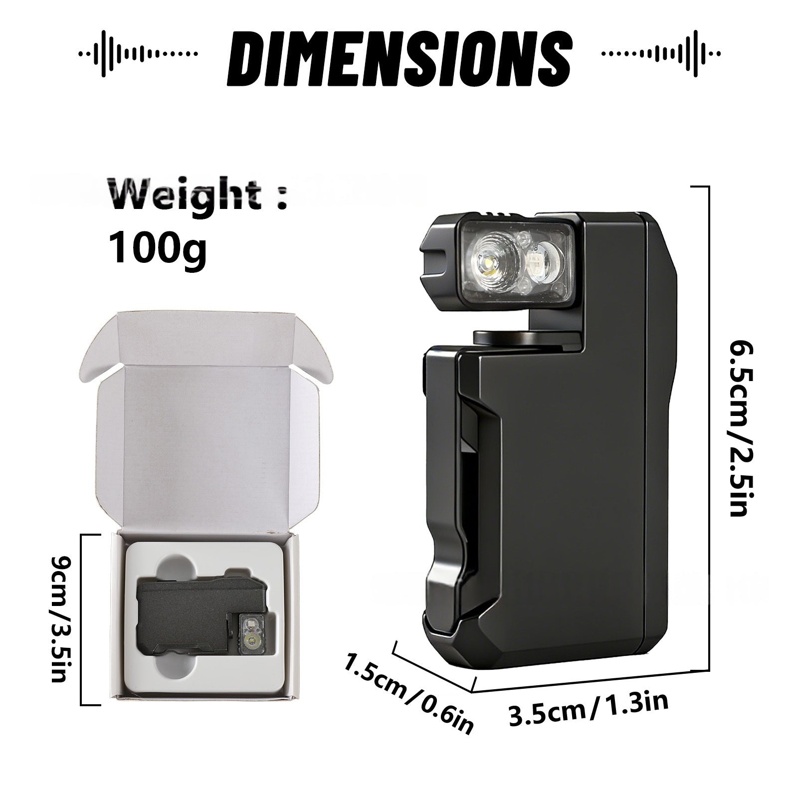 Lampe de poche rechargeable EDC 400 lumen EDC lampe de poche légère portable mini