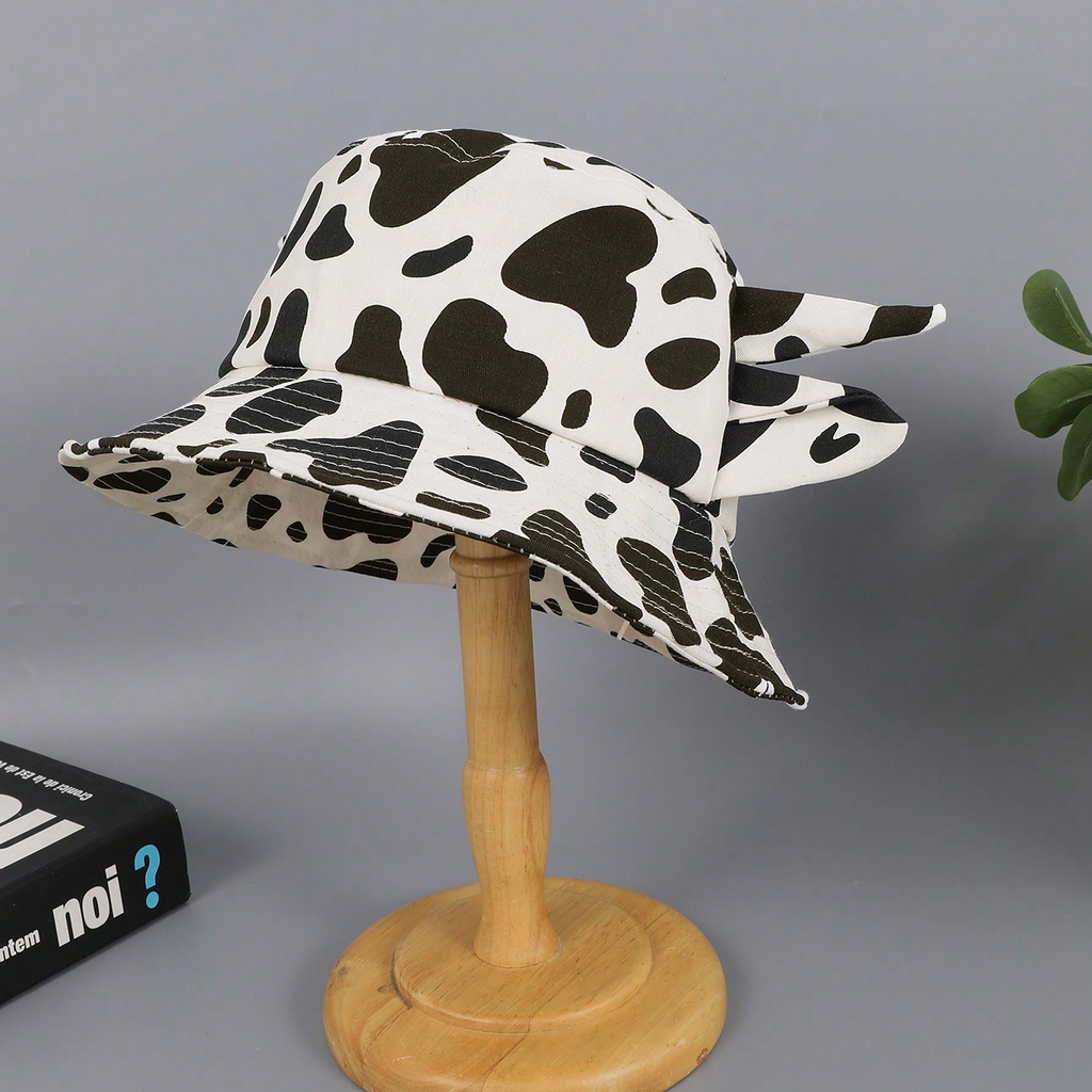 Chapeau de pêcheur à la mode amusant à oreilles en cornes avec design pliable