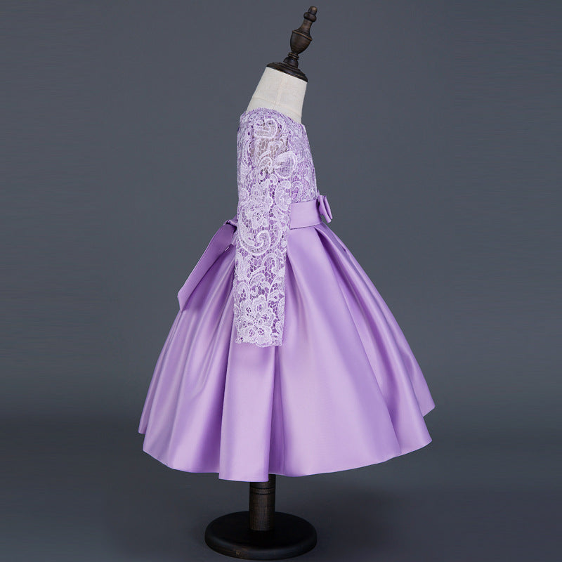 Carisa Europe et Amérique robe d'automne et d'hiver robe princesse à manches longues fl