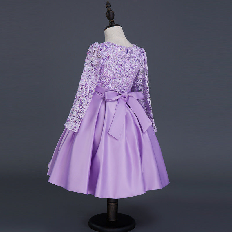 Carisa Europe et Amérique robe d'automne et d'hiver robe princesse à manches longues fl