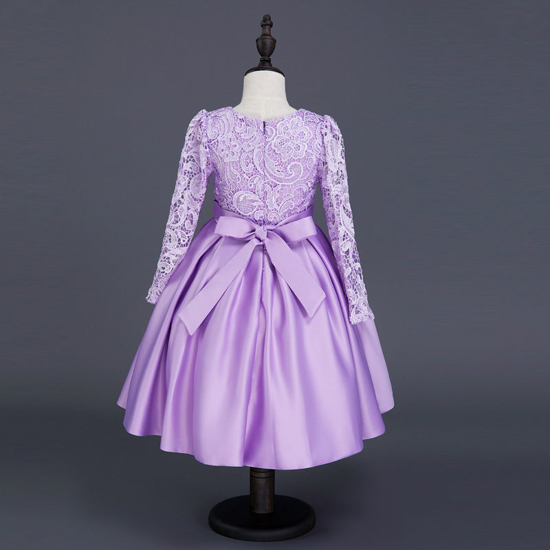 Carisa Europe et Amérique robe d'automne et d'hiver robe princesse à manches longues fl