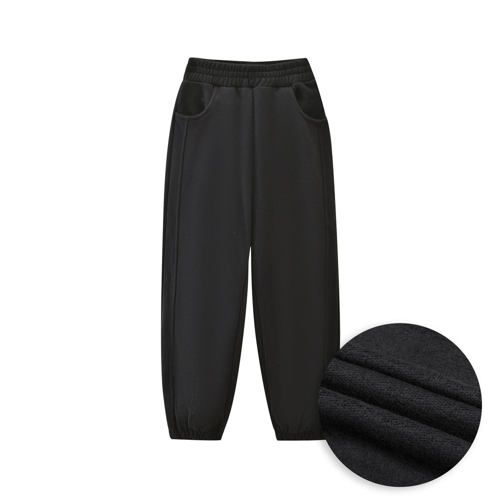 Sweat-pantalons rembourrés de couleur solide pour enfants