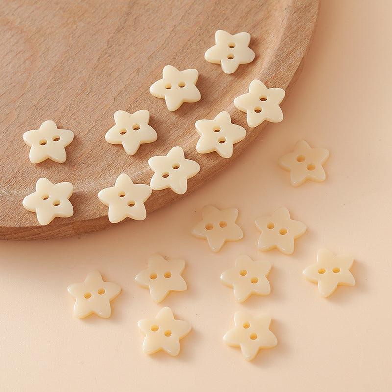 Boutons d'étoile cinq points colorés mignons