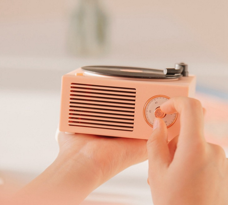 Rétro haut-parleur Bluetooth sans fil vinyle