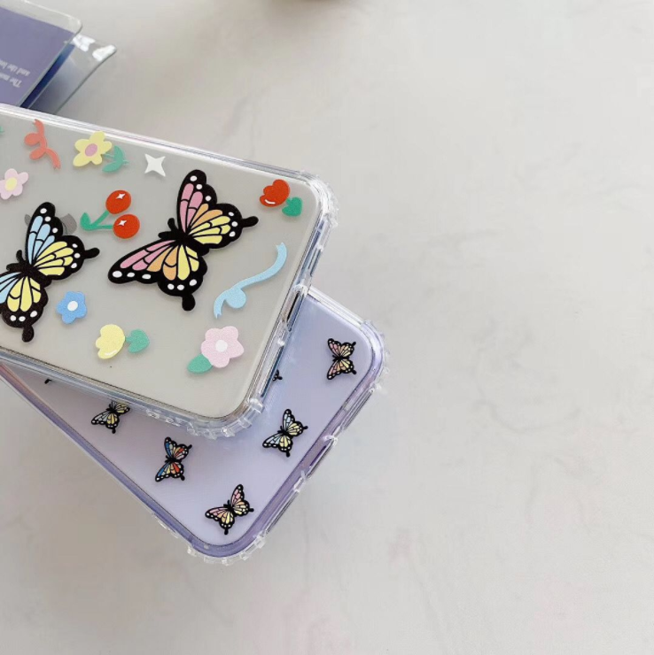 Boîtier de téléphone papillon couleur