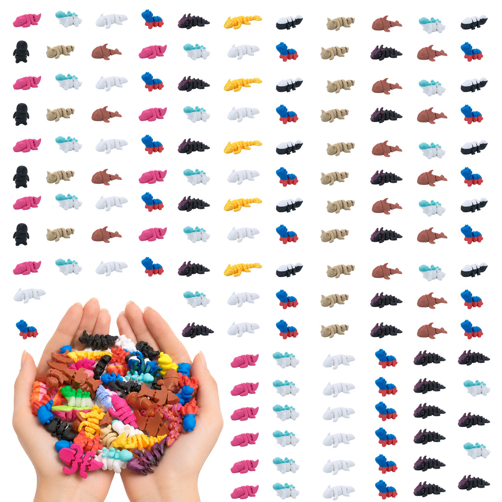 150 Pack Mini animaux mixtes imprimés 3D