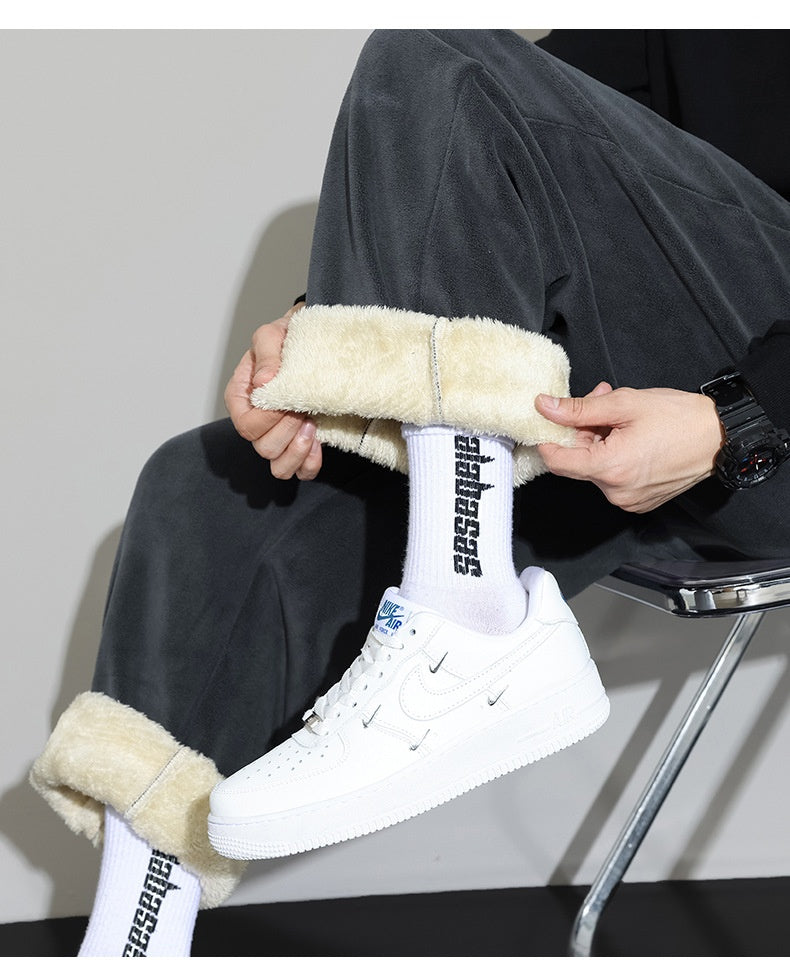 Pantalon casual en cachemire pour hommes d'hiver