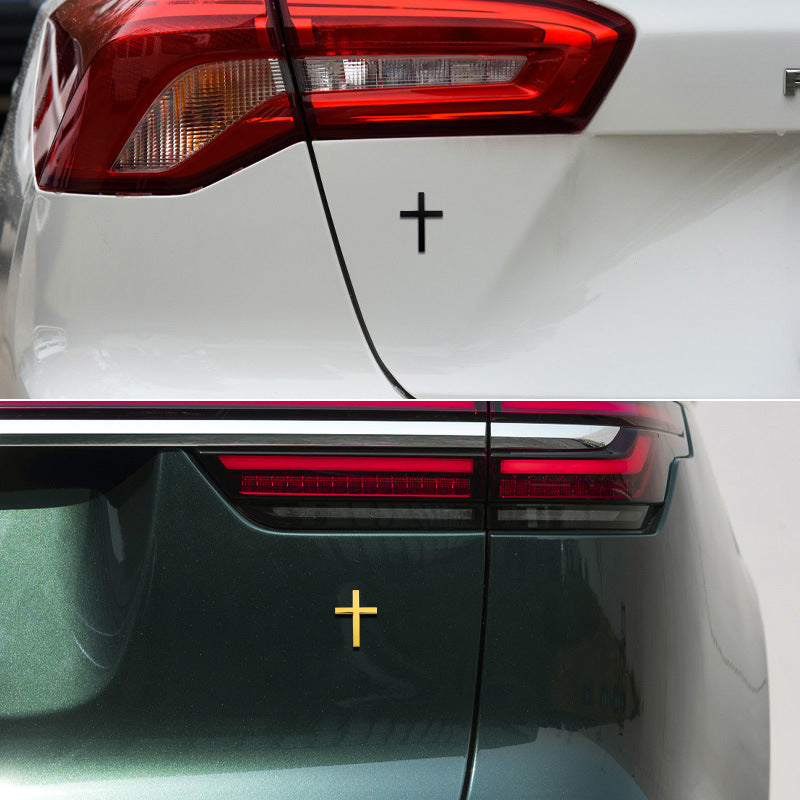 Autocollant en métal 3D Cross Bumper Stickers