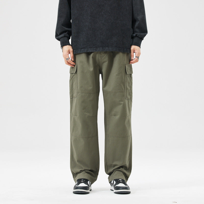 Hommes Relaxed-fit Straight-leg Pantalons Casual