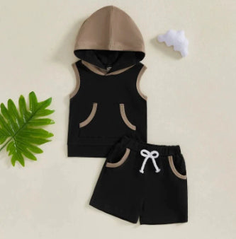 Filles Coupe ronde et ensemble de shorts