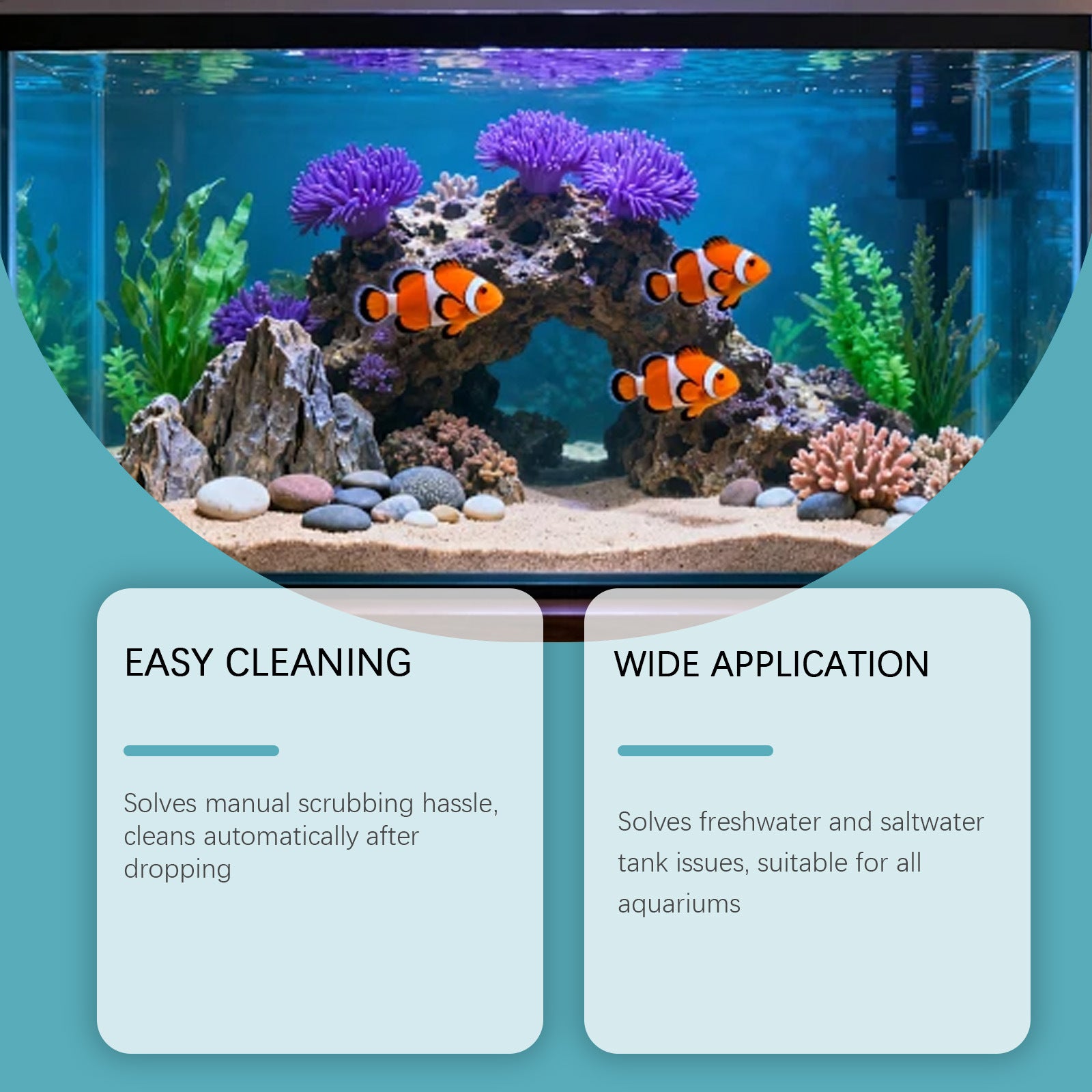 Eggbong Purificateur d'eau Soins quotidiens Purification douce pour les aquariums Qualité de l'eau claire Es