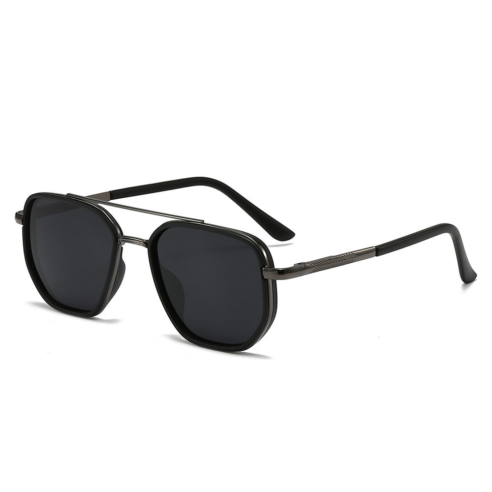 Lunettes de soleil en métal de style Chanel pour hommes