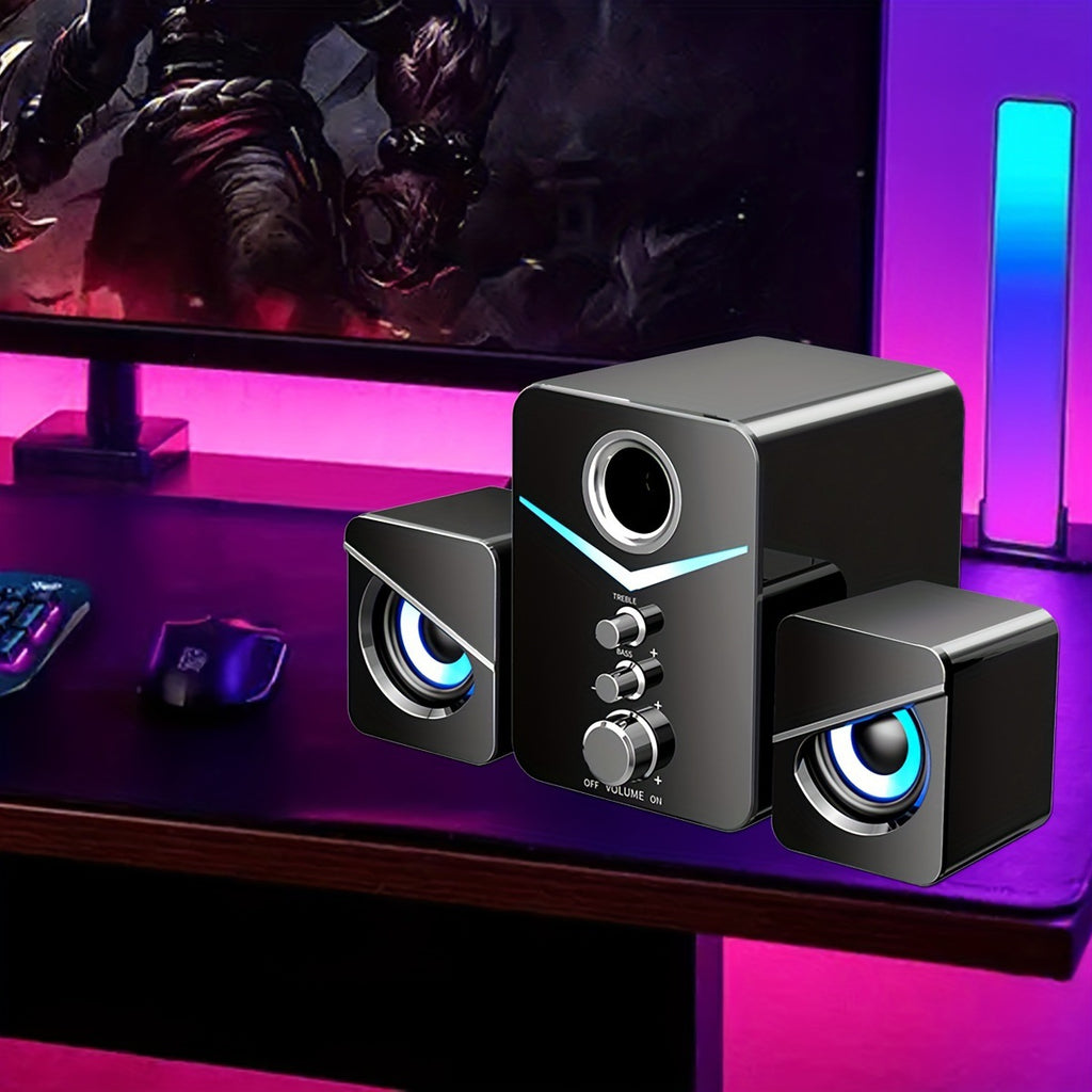 Haut-parleurs d'ordinateur alimentés par USB avec subwoofer