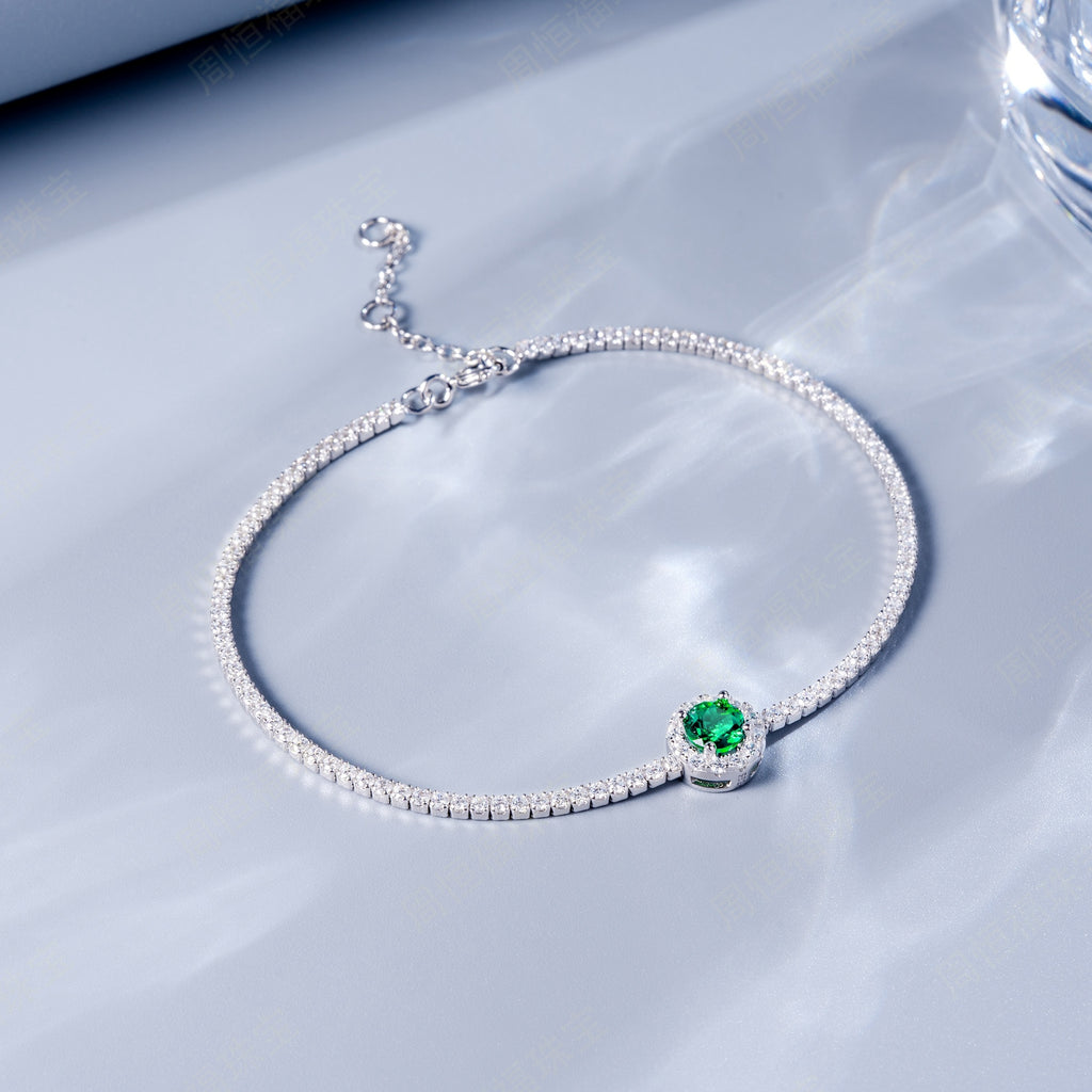 S925 Bracelet de tennis en argent sterling
