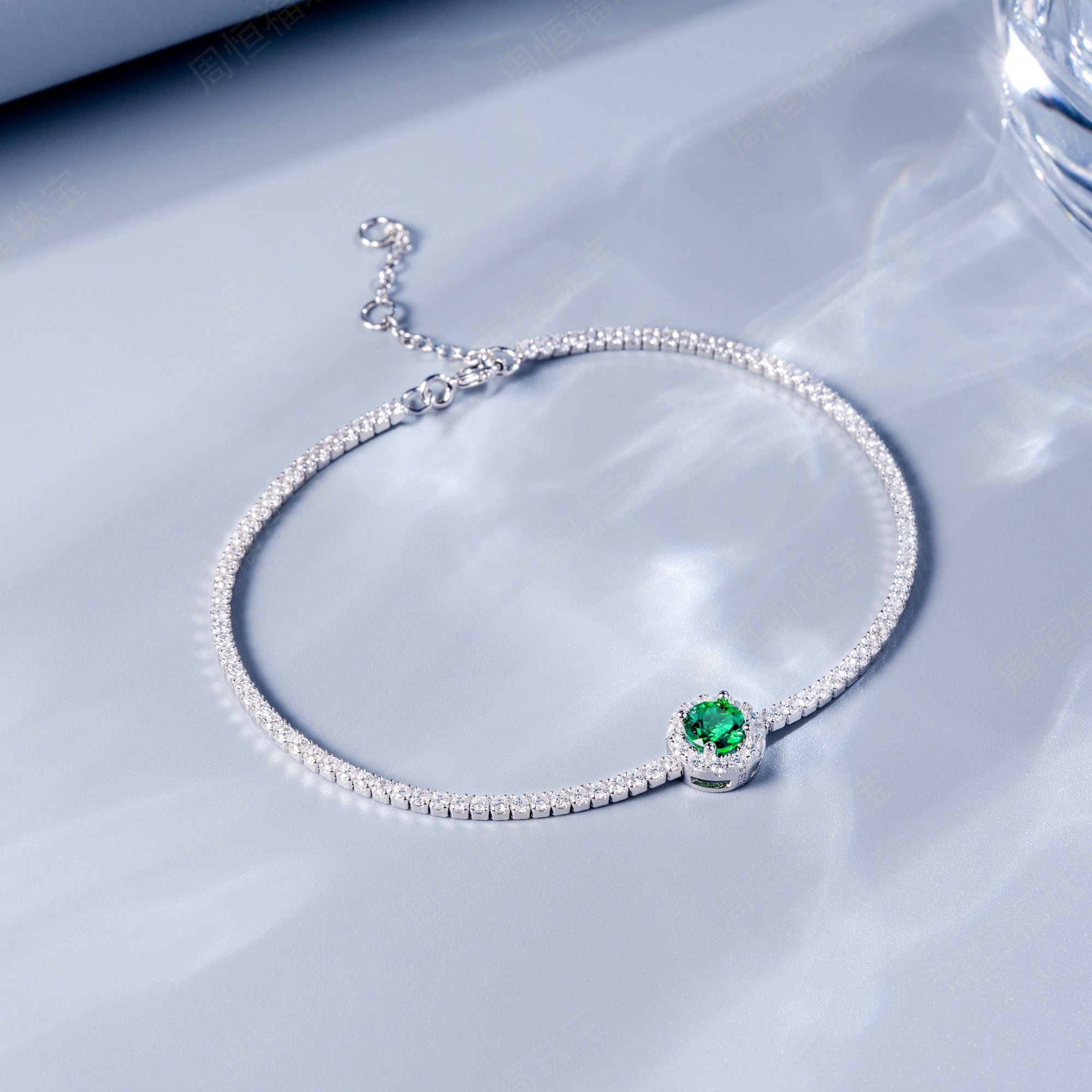 S925 Bracelet de tennis en argent sterling