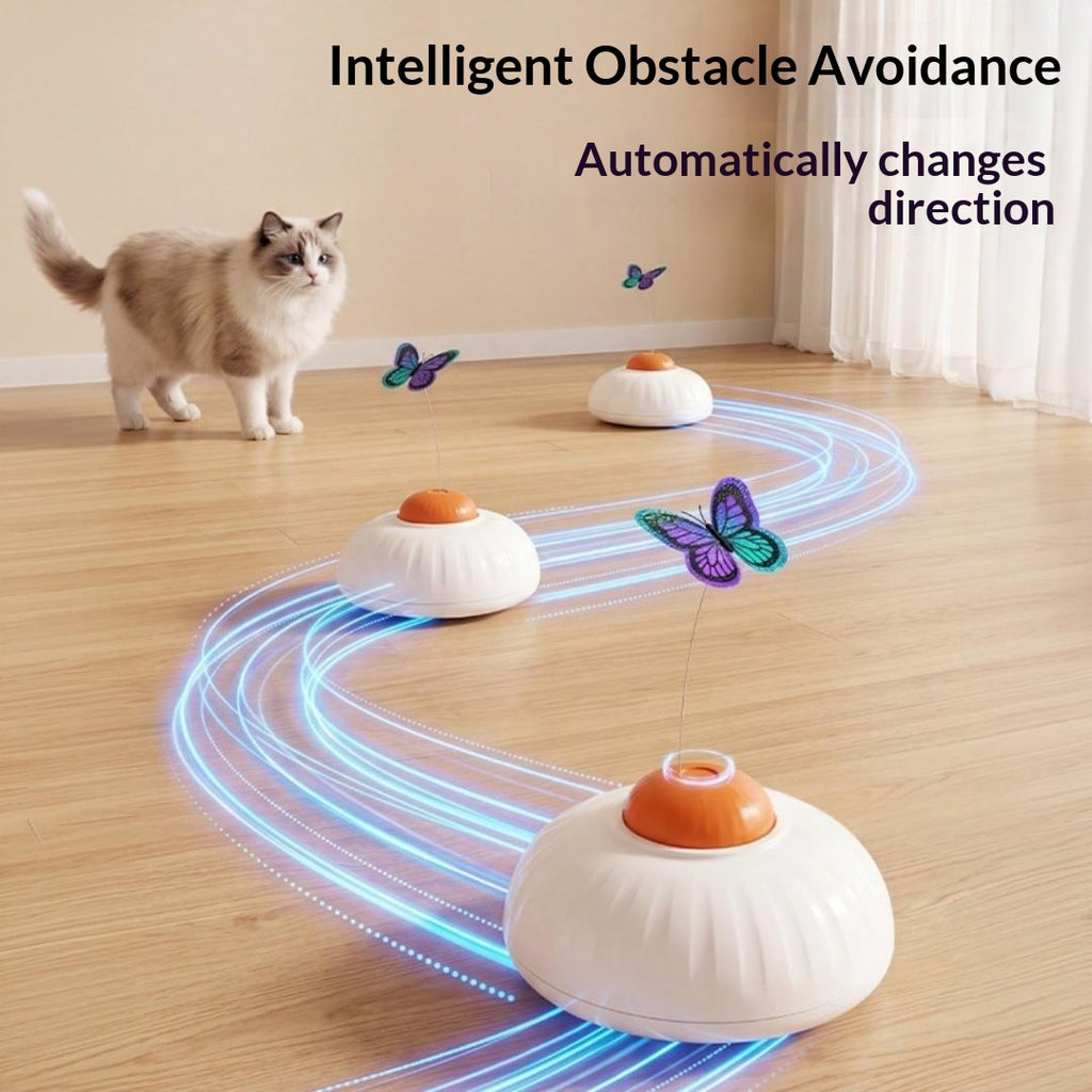 Jouet électrique interactif de baguette de chat papillon