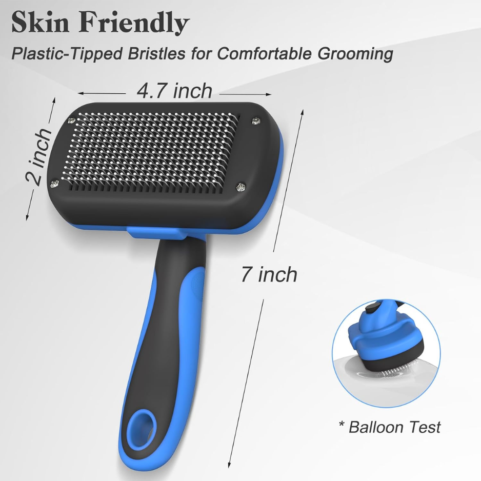 Swihauk auto-nettoyage Brush Slicker Skin Friendly Deshedding Grooming Tool pour chiens Chats S