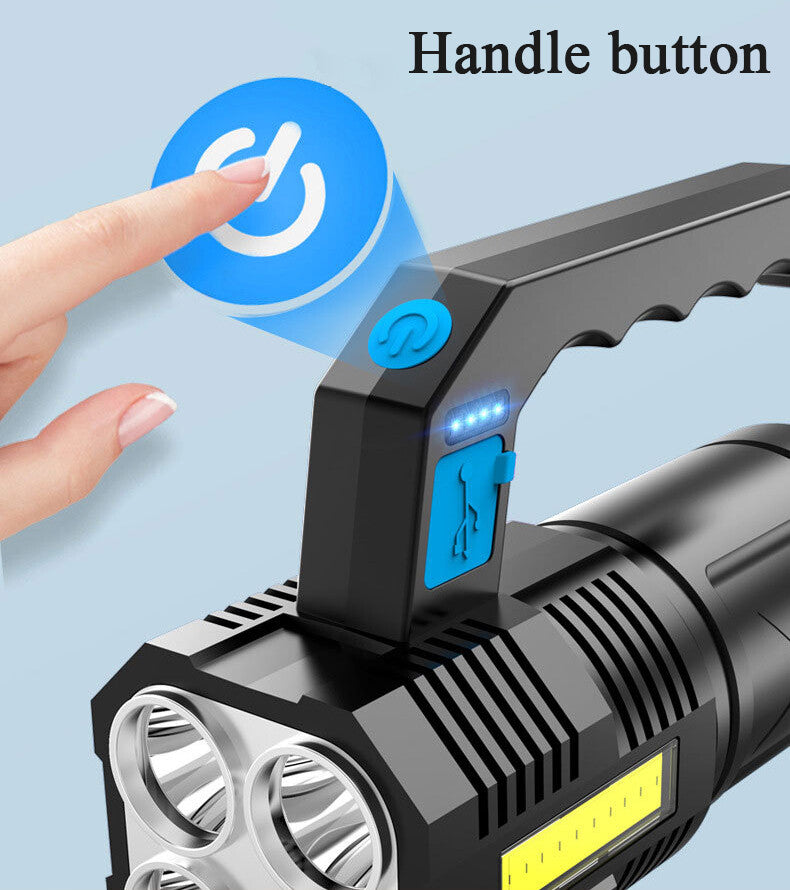 Super Bright 12000000LM LED Spotlight Handheld Camping Searchlight Torch