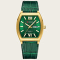 Montre de couple en cuir casual double-calendar