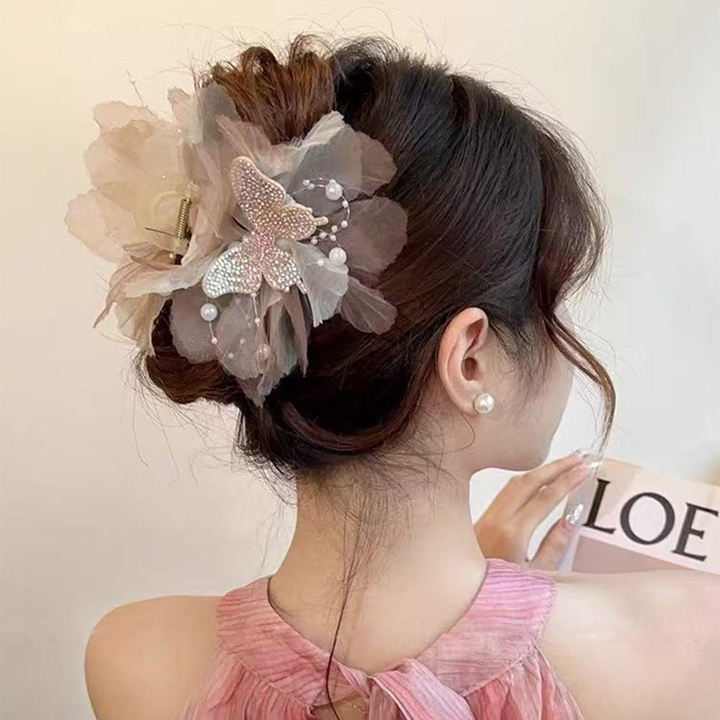 Élégante Bow élégant Updo Shark Clip cheveux accessoire